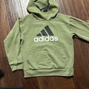 Adidas Kids Olive Green Hoodie small